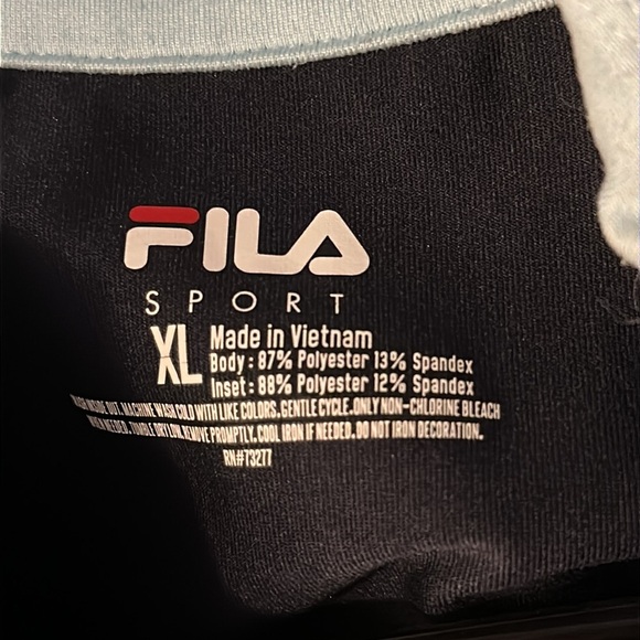 Women’s FILA SPORT Navy Blue Full Zip Red and White Trim Workout Jacket Size XL - Picture 7 of 7